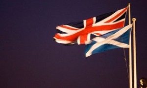Scottish and Union flags